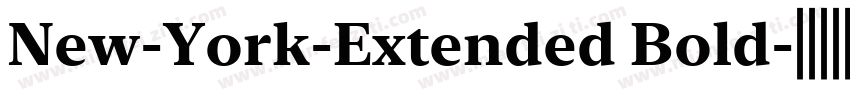 New-York-Extended Bold字体转换